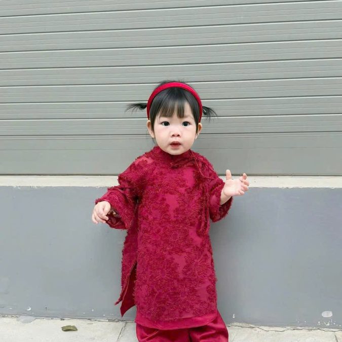 áo dài lông phượng 2