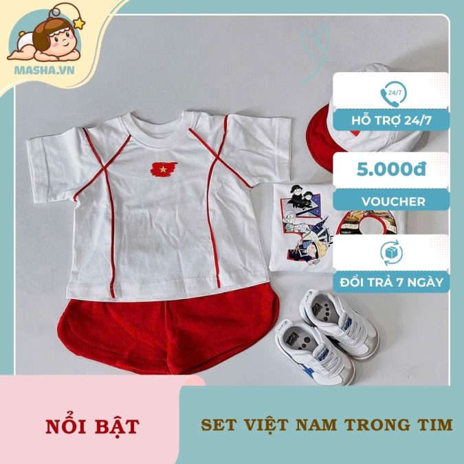 Set Quần Áo Việt Nam Trong Tim Masha